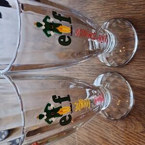SET of 2 Elf movie Buddy Sundae glasses. Pre-owned excellent